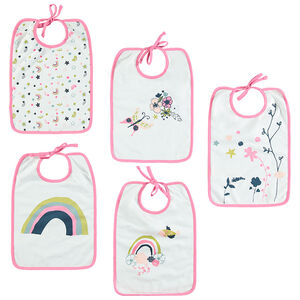 Lote de 5 baberos en jersey con print estampado Main Lote de 5 baberos en jersey con print estampado