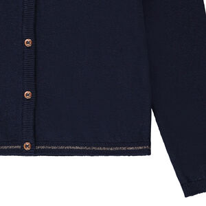 Chaleco de punto liso para niña 