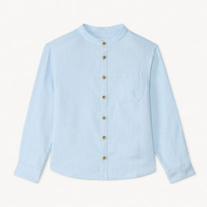 Camisa de manga larga con cuello mao para niño 