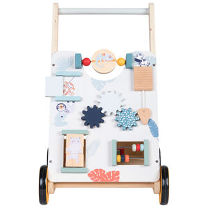Carrito de actividades y andador de madera Happy Wild 