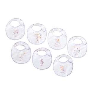 Paquete de 7 baberos Unicornio 