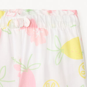 Conjunto de 2 piezas camiseta + short con estampado de frutas para niña bebé 