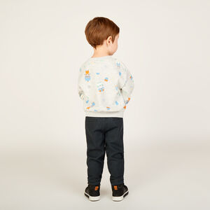 Sudadera de felpa oversize con estampado de esquí para bebé niño 