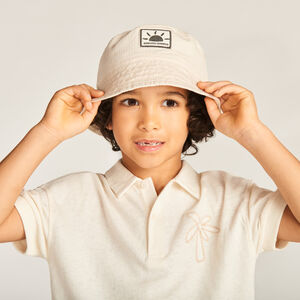 Sombrero liso con bordado de sol para niño 