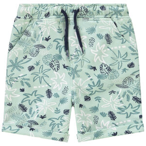 Bermudas de felpa con estampado de palmeras para bebé niño 