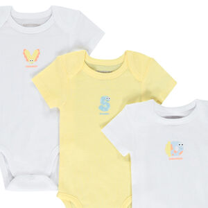 Lote de 7 Bodies de manga corta con estampados para bebé 