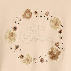 Sudadera de dos tejidos con sherpa de bucles para bebé niña 