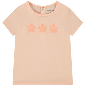 Camiseta manga corta estampado flores para bebé niña 