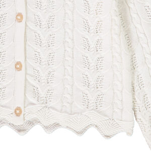 Chaqueta de punto calado con trenzas para niña  Main Chaqueta de punto calado con trenzas para niña