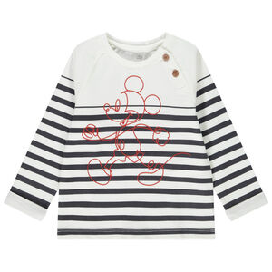Marinière en jersey broderie Mickey Disney pour bébé garçon Main Marinière en jersey broderie Mickey Disney pour bébé garçon