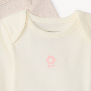 Lote de 5 bodies de manga larga estampados para bebé niña 