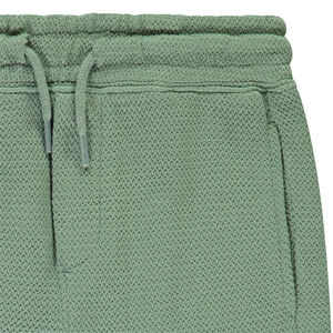 Pantalón de jogging verde liso de punto nido de abeja para niño  Main Pantalón de jogging verde liso de punto nido de abeja para niño