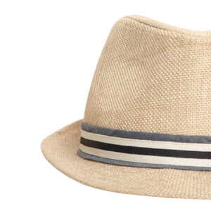 Borsalino con galón de chambray para niño 