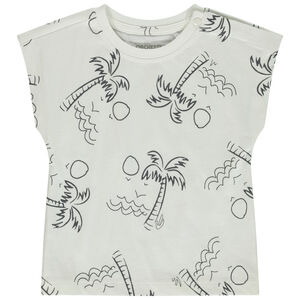 Camiseta manga corta estampado palmeras para bebé niño 