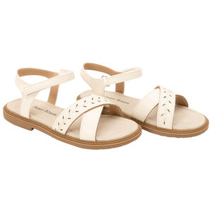 Sandalias de velcro con correa calada para niña 