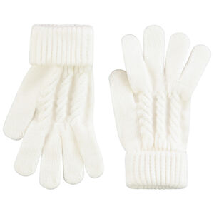 Par de guantes de punto trenzado para niña  Main Par de guantes de punto trenzado para niña