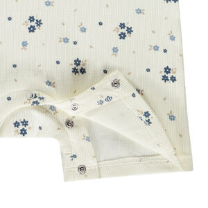 Mono de canalé con estampado floral para niña bebé 