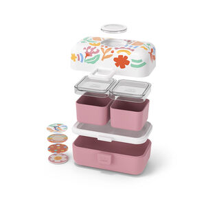 Lunchbox 800 ml Tresor Graphic papercut rosa 