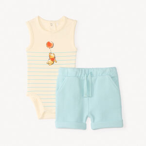 Conjunto de 2 piezas body + short Winnie the Pooh Disney para bebé niño 