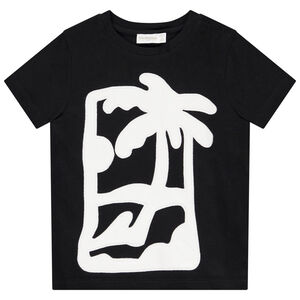 Camiseta de manga corta con parche para niño 