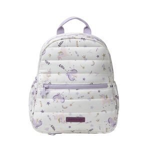 Sac à dos isotherme imprimé licornes blanc  Main Sac à dos isotherme imprimé licornes blanc