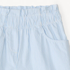 Short acampanado de seersucker a rayas niña 