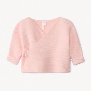 Brassière en tricot point mousse uni pour bébé fille se traduce como:

Chaqueta tipo pelele de punto bobo liso para bebé niña 
