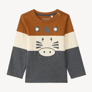 Camiseta de manga larga para bebé niño con estampado divertido. 