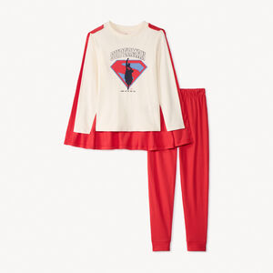 Conjunto de pijama de 2 piezas Superman Warner con capa para niño 