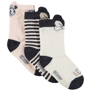 Lot de 3 paires de chaussettes Minnie Disney pour bébé fille Main Lot de 3 paires de chaussettes Minnie Disney pour bébé fille