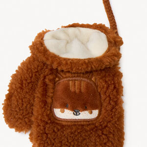 Manoplas de sherpa con forro micropolar bordado para bebé 