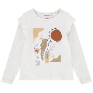 Camiseta de manga larga de punto fantasía para niña Main Camiseta de manga larga de punto fantasía para niña