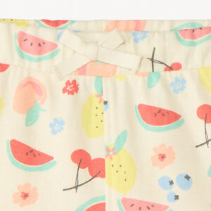 Pantalón corto de felpa con estampado para niña bebé 