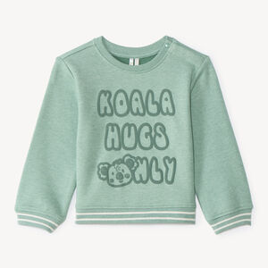Sudadera de felpa bebé niño con estampado en relieve de koala 