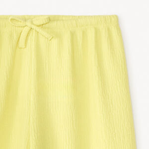 Pantalón fluido de jersey texturizado liso para niña 