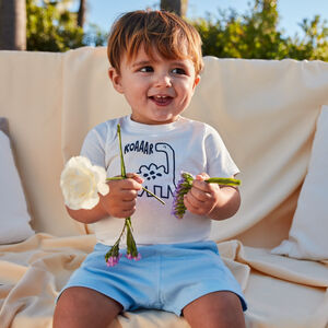 Camiseta de manga corta con estampado de animales para bebé niño 