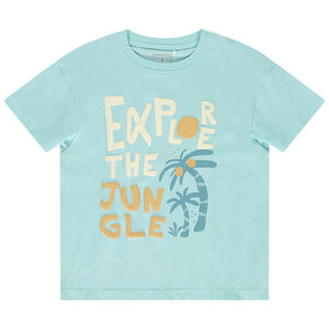 Camiseta de manga corta con estampado puff para niño 