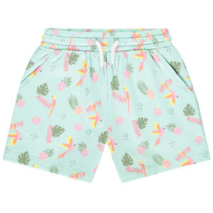 Short de felpa con estampado exótico para niña 