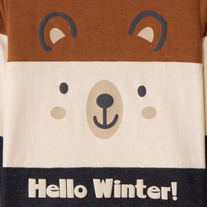 Camiseta de manga larga efecto colorblock para bebé niño 