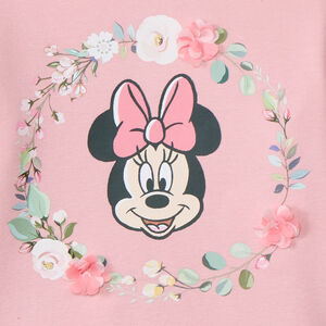 Sudadera de felpa Minnie Disney con flores 3D para bebé niña 
