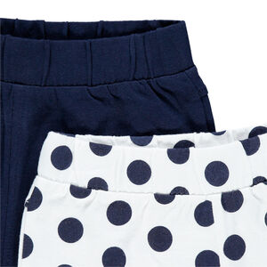 Lot de 2 shorts en coton uni/imprimé 