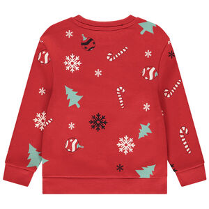 Sudadera de felpa estampada de Navidad para niño 