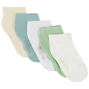 Pack de 5 pares de calcetines cortos unicolores para bebé niño 