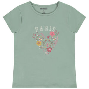 Camiseta manga corta estampado fantasía niña 