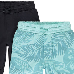 Lote de 2 bermudas en felpa con diseño para niño 