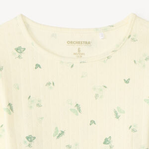 Camiseta de manga larga con estampado de mariposas para niña 