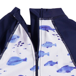 Mono antirrayos UV con dibujo de peces all-over 