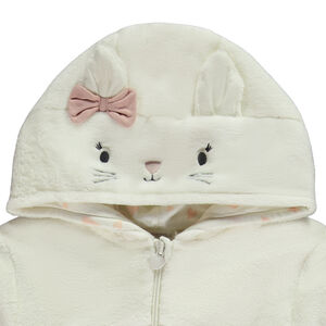 Pelele de sherpa con capucha de gato para niña  Main Pelele de sherpa con capucha de gato para niña