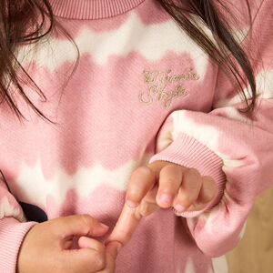 Vestido sudadera efecto tie & dye Minnie Disney para niña bebé 