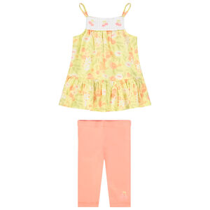 Conjunto de 2 piezas con estampado fantasía para bebé niña 